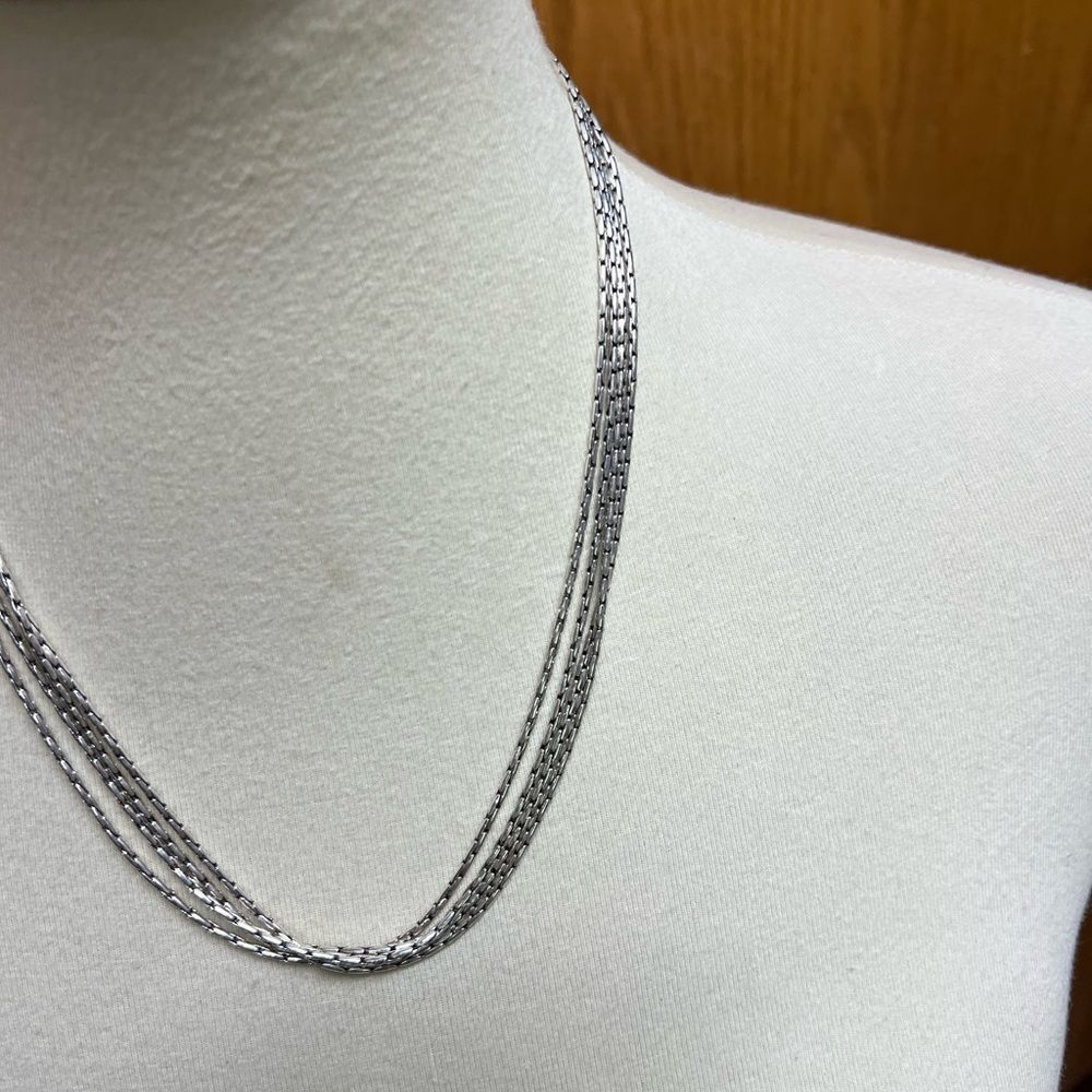 Premier Designs Silver Multi-Strand Necklace NWOT PDNK1 - Picture 3 of 5